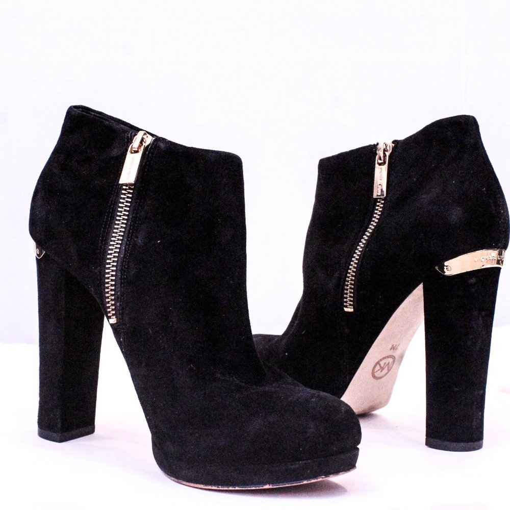 Michael Kors, Suede with Gold Embellished Heels